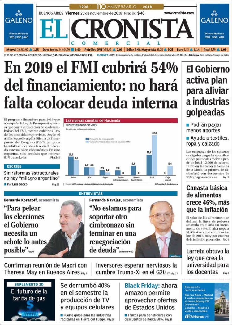 Confirmado en El Cronista, Información General