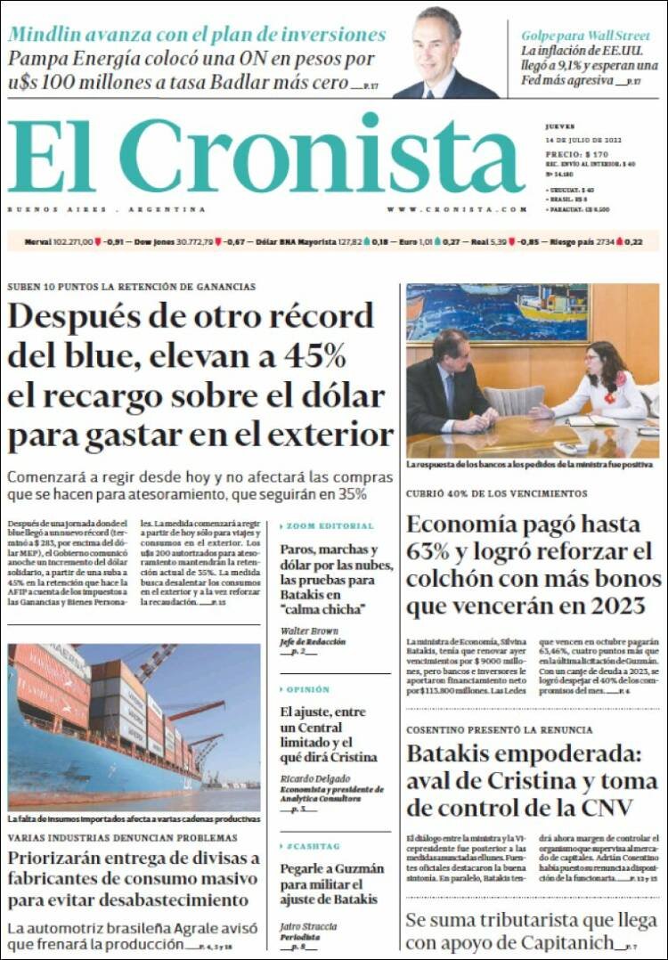 Confirmado en El Cronista, Negocios