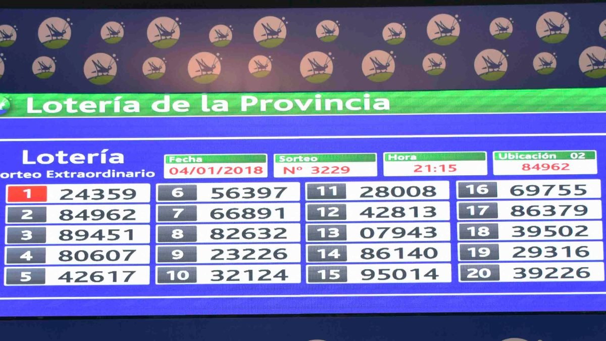 Resultado de la quiniela de Córdoba en la Primera en El Cronista, Información General