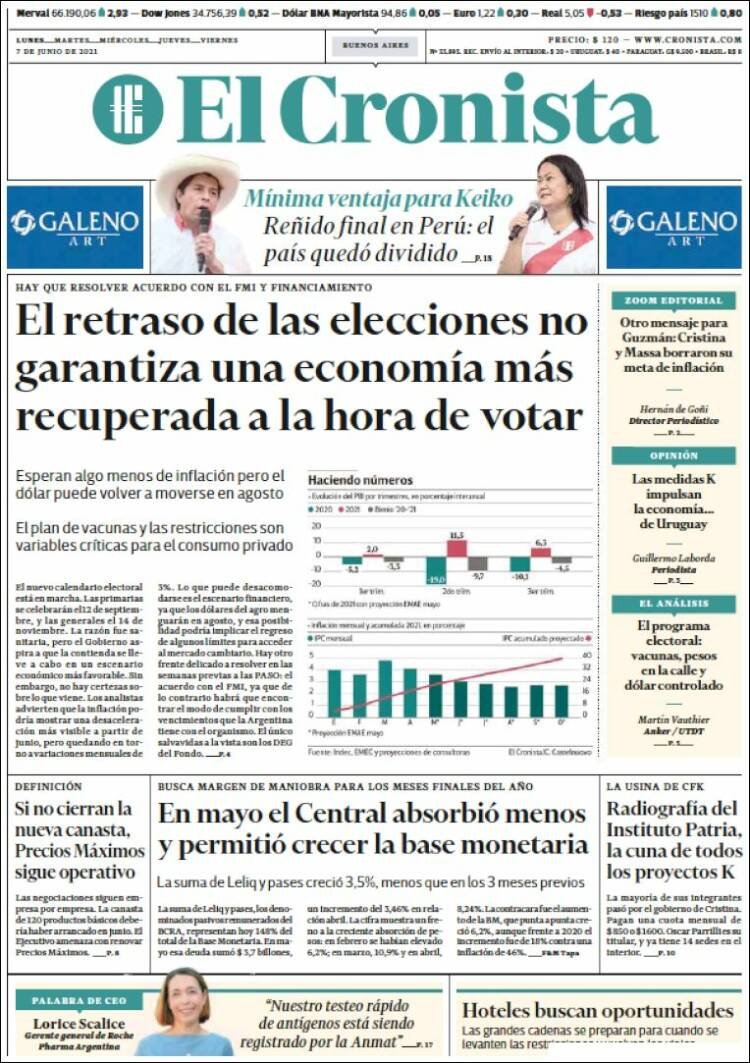 Es oficial en El Cronista, Información General
