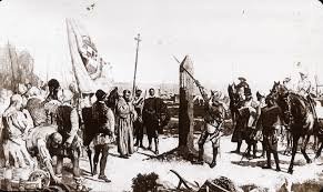 La llegada de la primera traíña a Buenos Aires 1796 Argentina