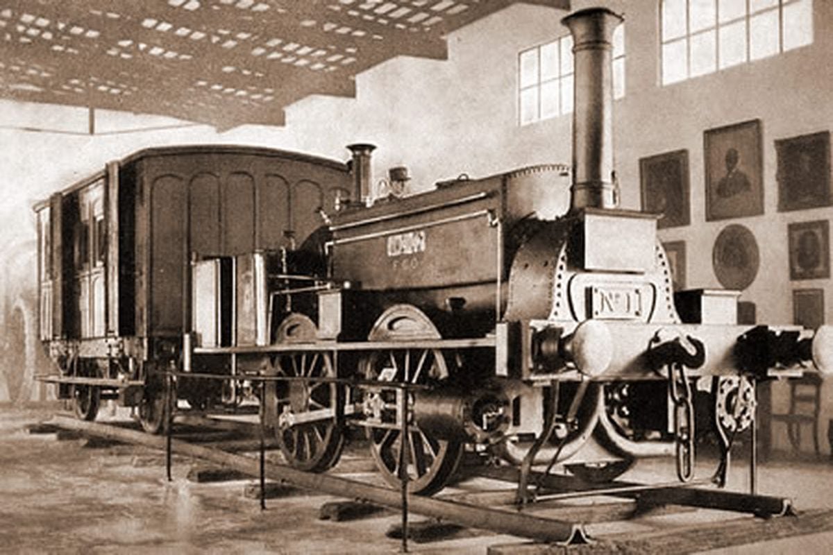 La llegada de la primera locomotora a Buenos Aires Argentina