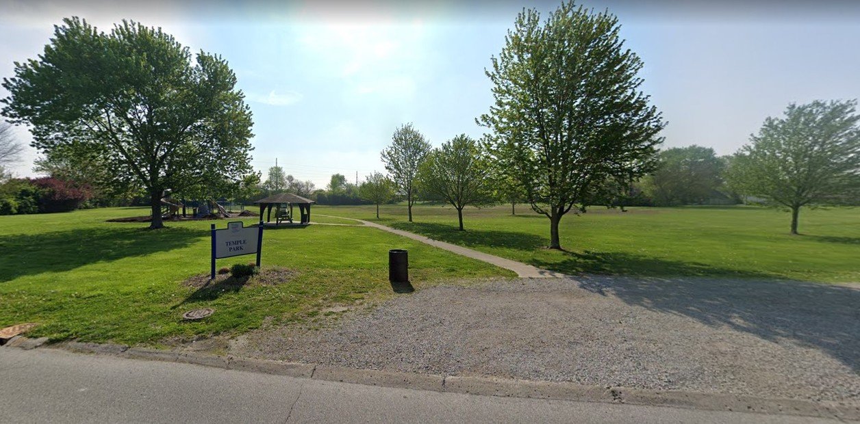 Dos nenes encontraron a la bebé con múltiples apuñaladas en Temple Park en 1994. Foto: Google Maps.