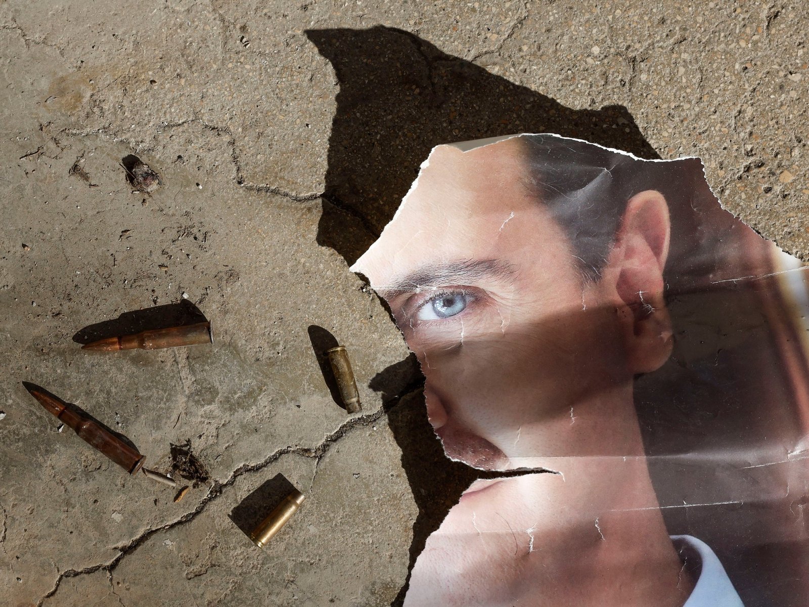 Retrato del expresidente sirio Bashar al-Assad en el sueño.Foto: EFE