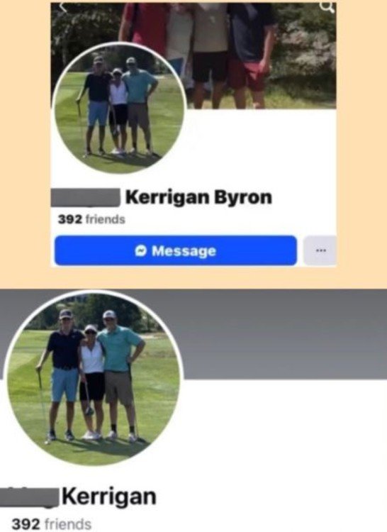 Así se ve el perfil de Facebook de Megan Kerrigan. Foto: Captura
