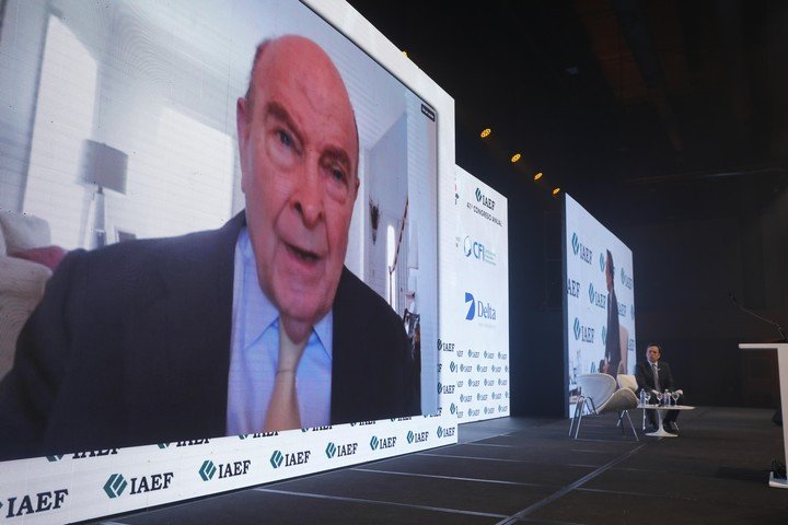 Domingo Cavallo, en una presentación a la distancia, el año pasado.