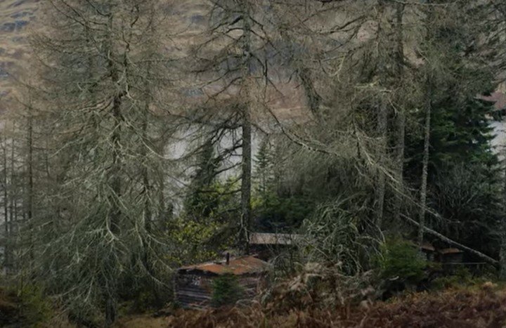 La casa de Smith está hecha de troncos. Foto: captura BBC