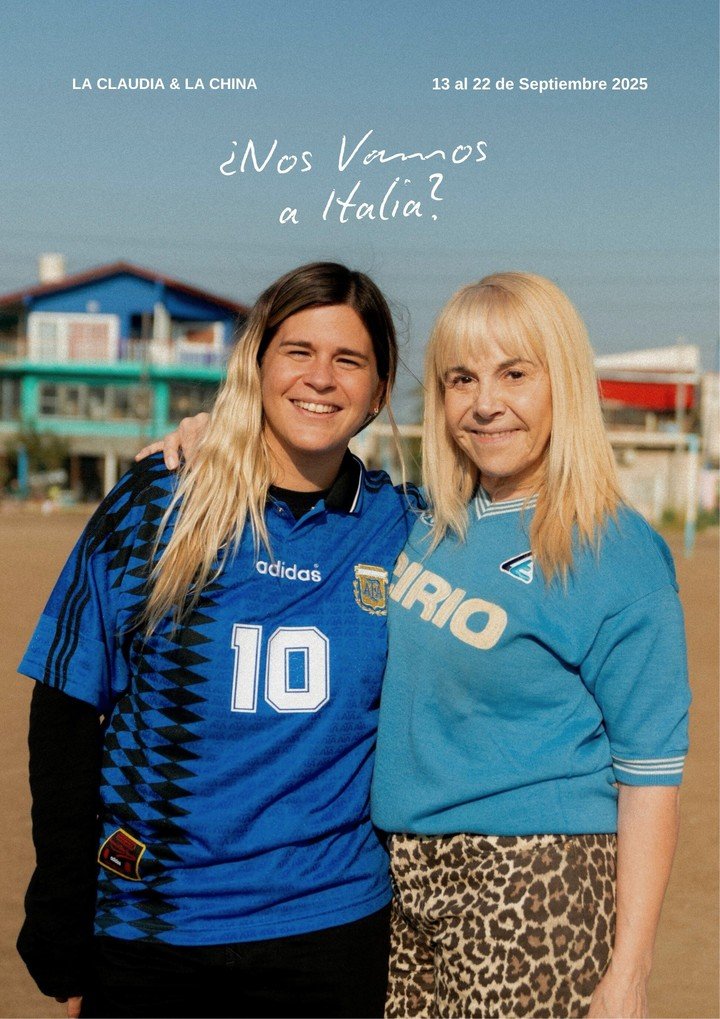 Claudia Villafañe y China Sanjuan organizan un tour por Italia para "seguir el camino" de Diego Maradona. Foto: Instagram.