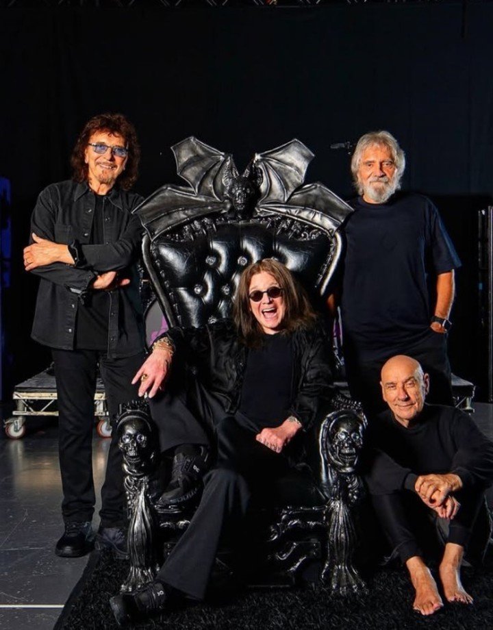 Black Sabbath con su formación original: Tony Iommi, Bill Ward, Geezer Butler y Ozzy Osbourne. Foto: IG @blacksabbath