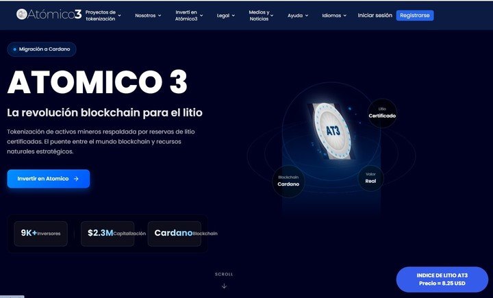 Los materiales promocionales de Atómico 3 que se compartían a los inversores