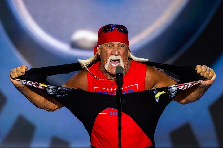 Hulk Hogan apoyó a Donald Trump en la campaña presidencial. Foto: EFE