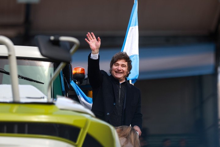 Javier Milei sobre la picadora