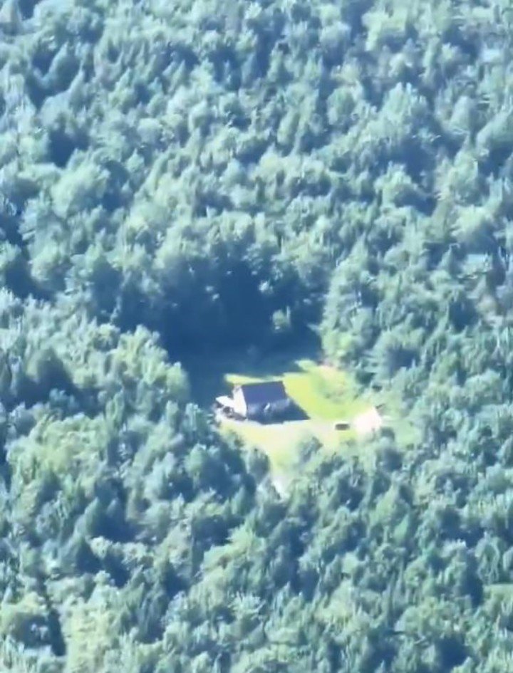 La casa vista desde el cielo.