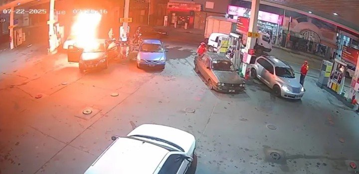 El momento de la explosión.