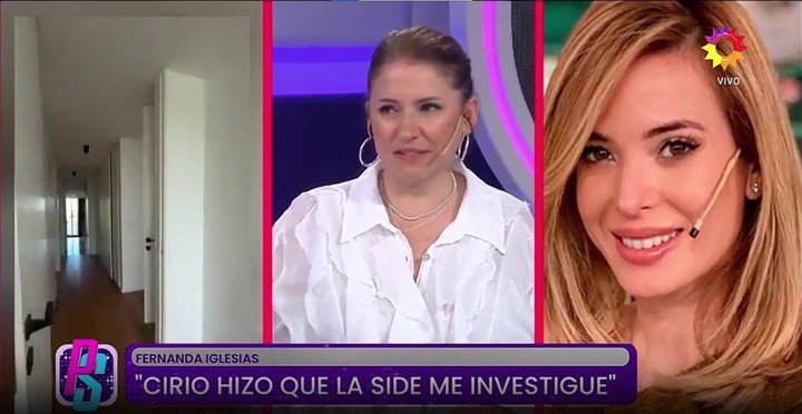 Fernanda Iglesias denunció que Jésica Cirio le mandó a la SIDE. Captura TV