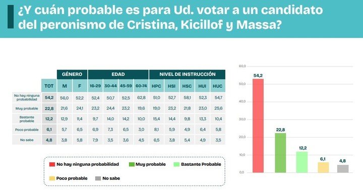 La última encuesta de Analogías midió el potencial electoral del peronismo.