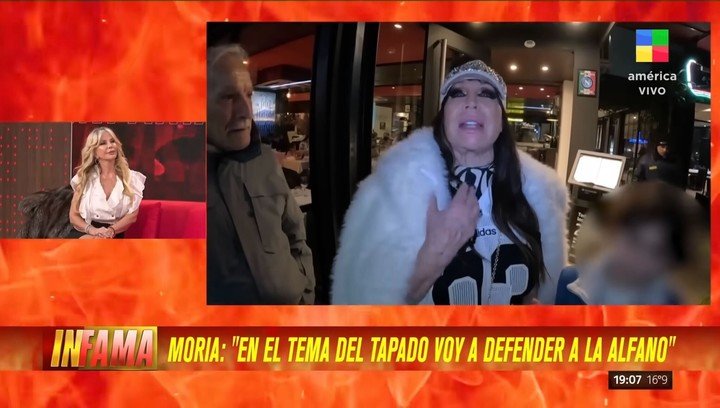 Moria Casán defendió a Graciela Alfano y lapidó a Susana Giménez. Foto: Captura TV