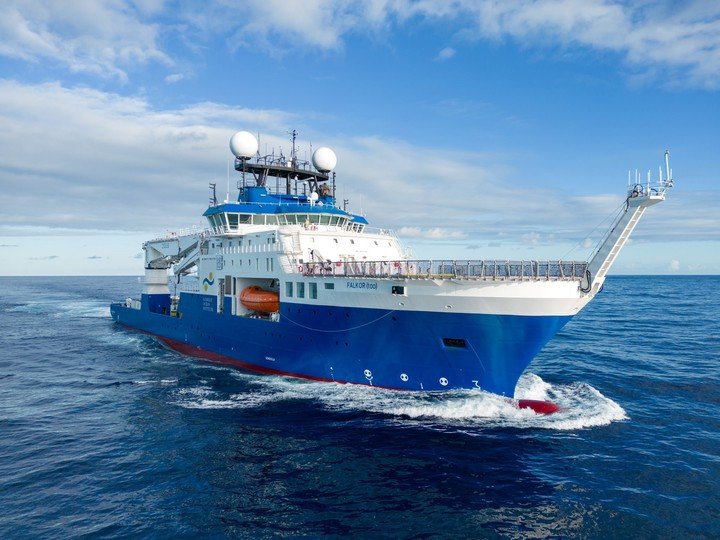 En este momento científicos del IBIOMAR (CONICET) participan en la primera expedición del Schmidt Ocean Institute en aguas profundas del talud continental argentino. Foto: cortesía del Schmidt Ocean Institute.