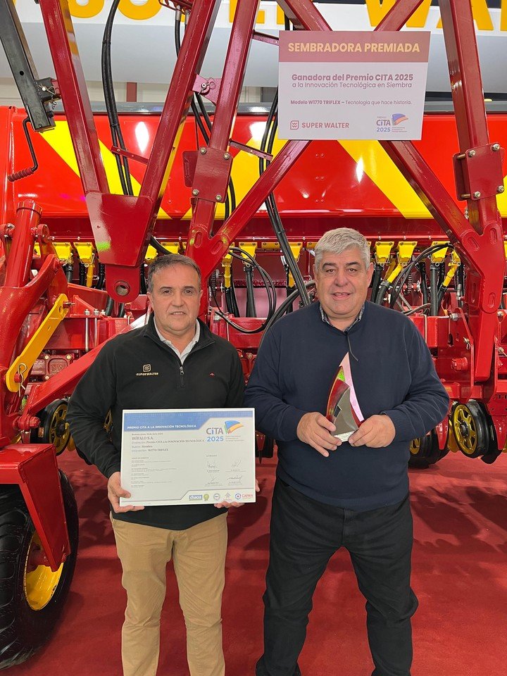 El modelo de Super Walter recibió el Premio CITA 2025 a la Innovación Tecnológica, en el rubro Siembra