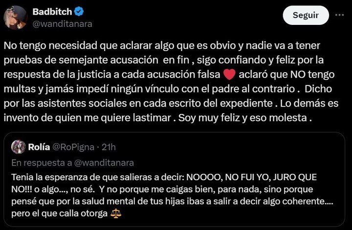 Wanda Nara explicó el motivo de su silencio sobre las intenciones de Mauro Icardi de llevarla a la Justicia por la difusión de su supuesto video íntimo. | Foto: X