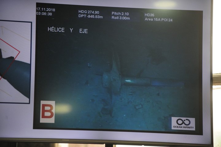  Conferencia de prensa de la Armada Argentina por la localización del Ara San Juan, en 2018.