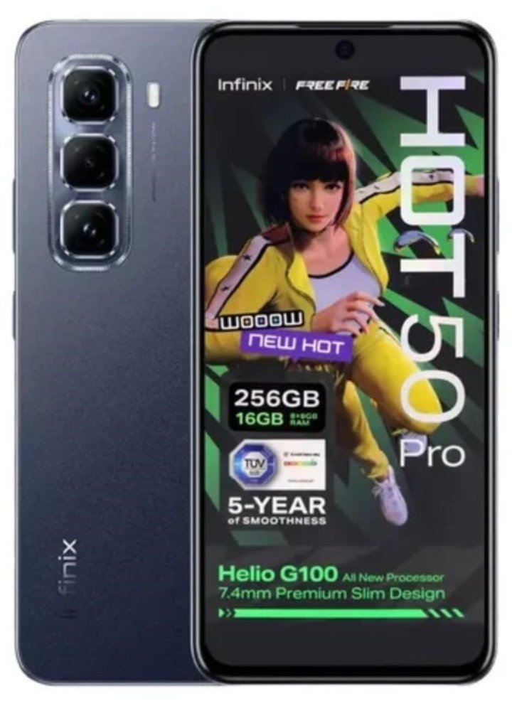 Infinix Hot 50 Pro, en su configuración de 8GB de RAM y 256GB de almacenamiento, cuesta 499.999 pesos.