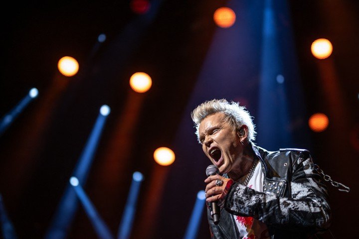 Billy Idol vuelve a la Argentina a meses de sacar su exitoso nuevo disco. Foto: AFP. 