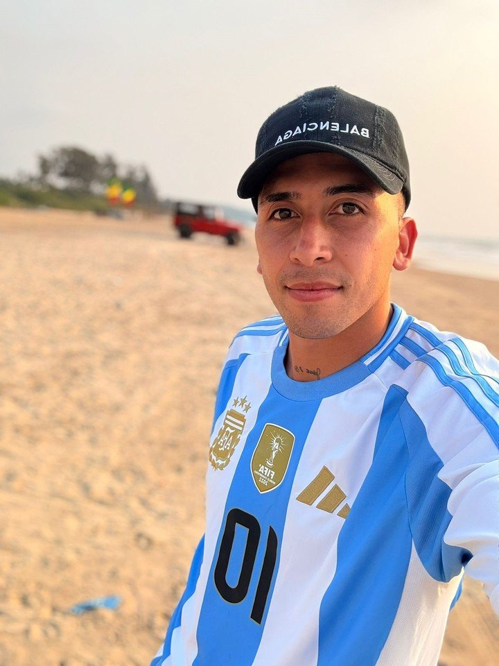 Damián vive su vida entre Argentina e India. Volverá al país asiático el mes que viene. Foto: gentileza Damián Pérez Roa