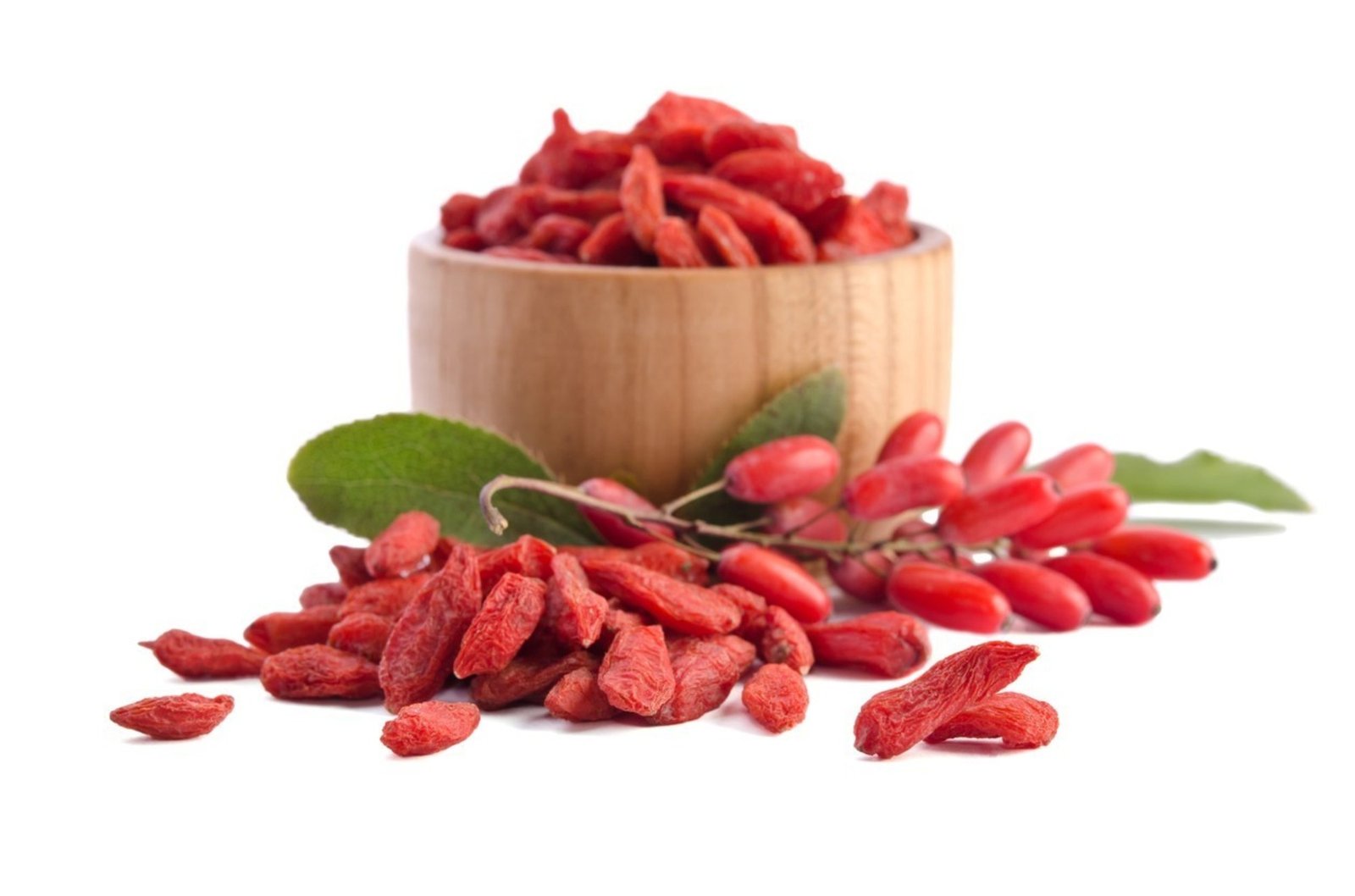Las bayas de goji, de sabor ácido, se pueden incorporar en jugos, budines y ensaladas.
