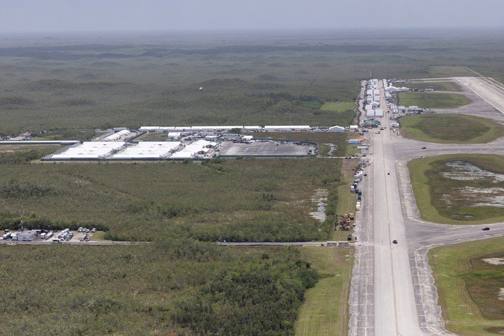 El centro de detención de ICE "Alligator Alcatraz". Foto. REUTERS/Marco Bello.