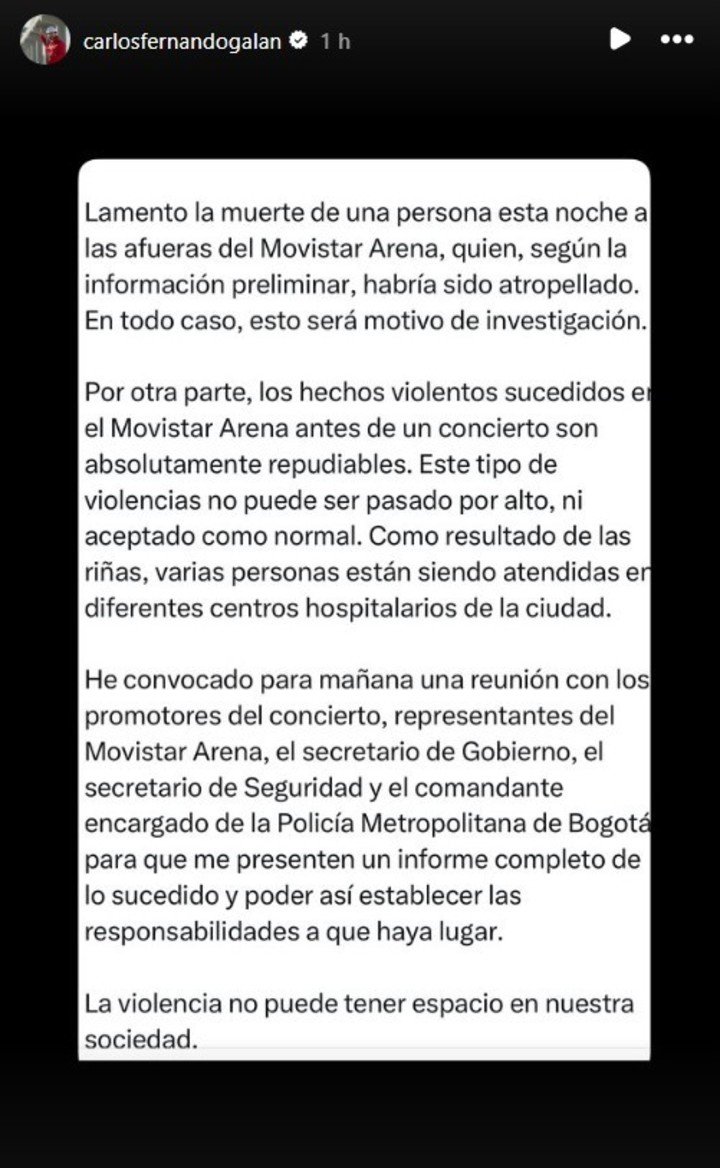 Graves incidentes en un recital de Damas Gratis en Colombia