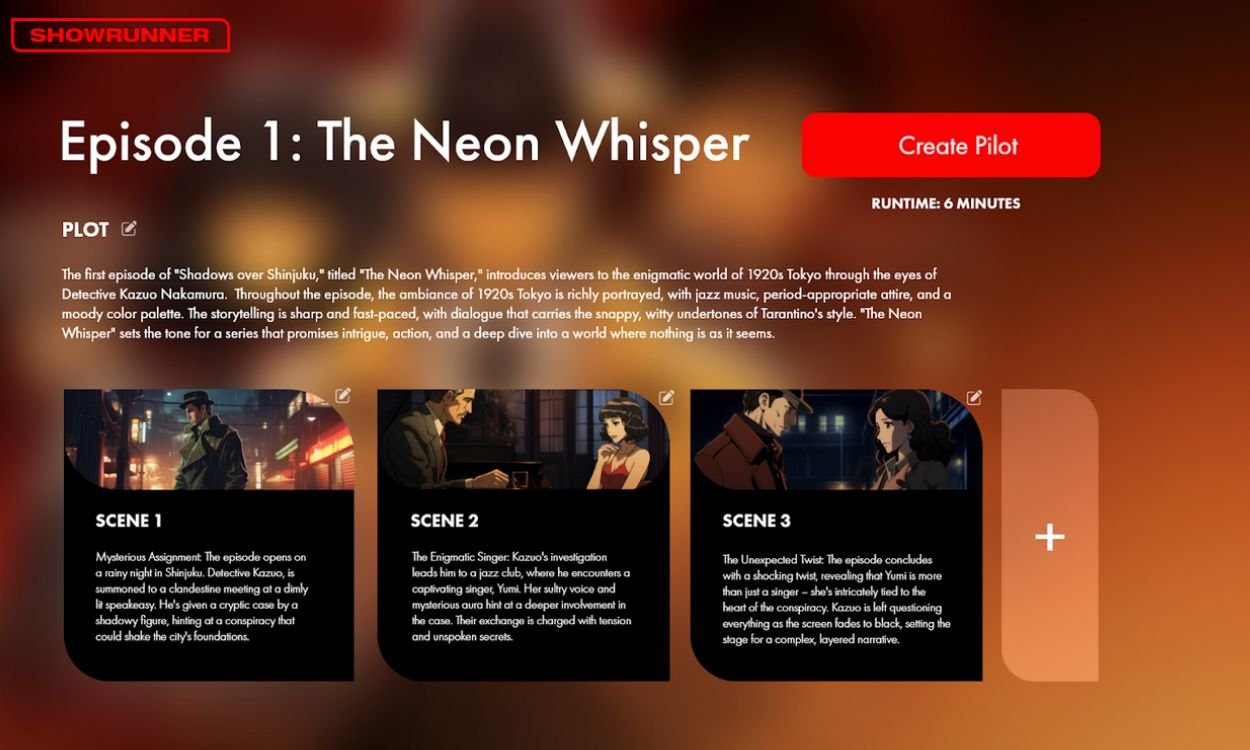 Showrunner, an AI-powered streaming service, launches in alpha this week