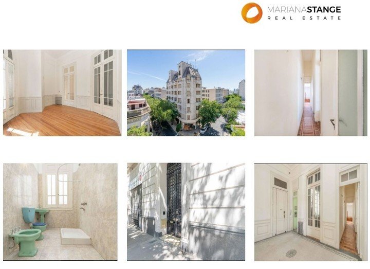 Departamento en venta, arriba de la vivienda en la que Cristina Kirchner cumple su condena. Foto: Mariana Stange.