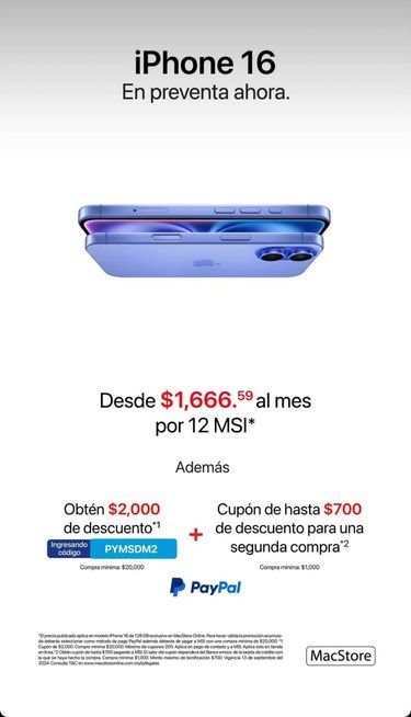 Las mejores ofertas del iPhone 16 iPhone